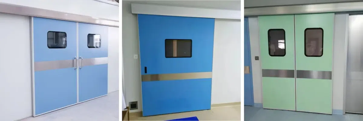 Puertas dobles para salas limpias