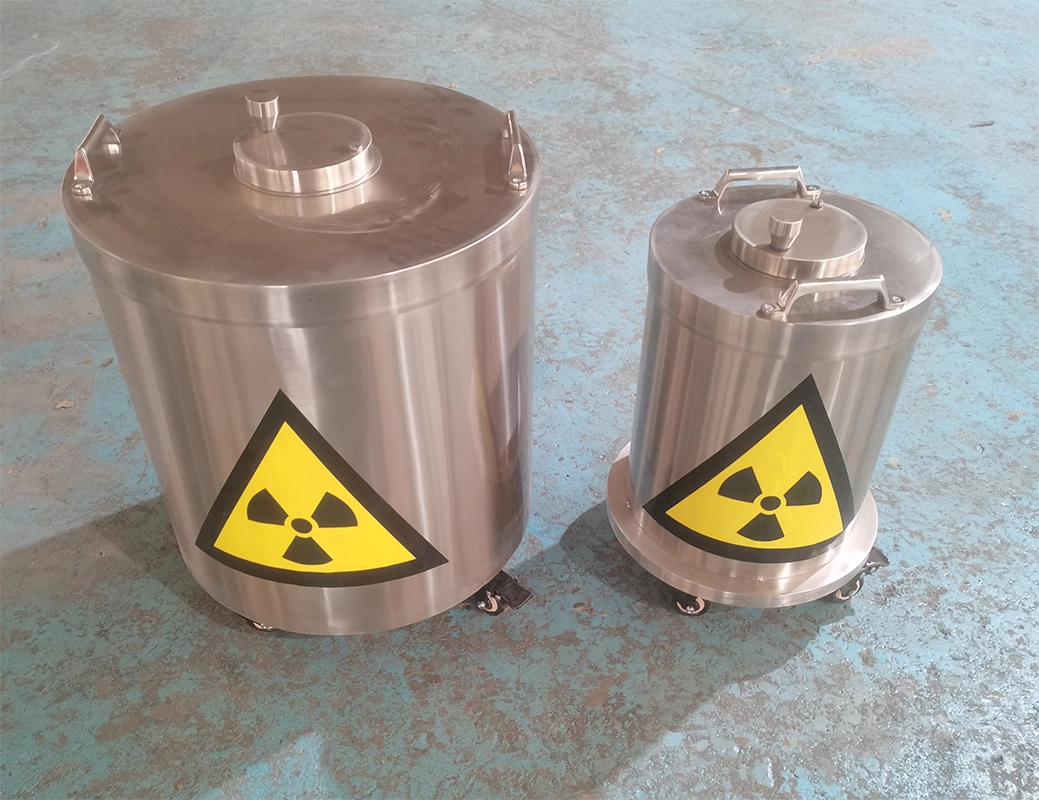 Cubo de basura con protección contra plomo
