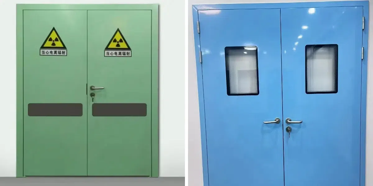 Puertas de plomo de dos hojas