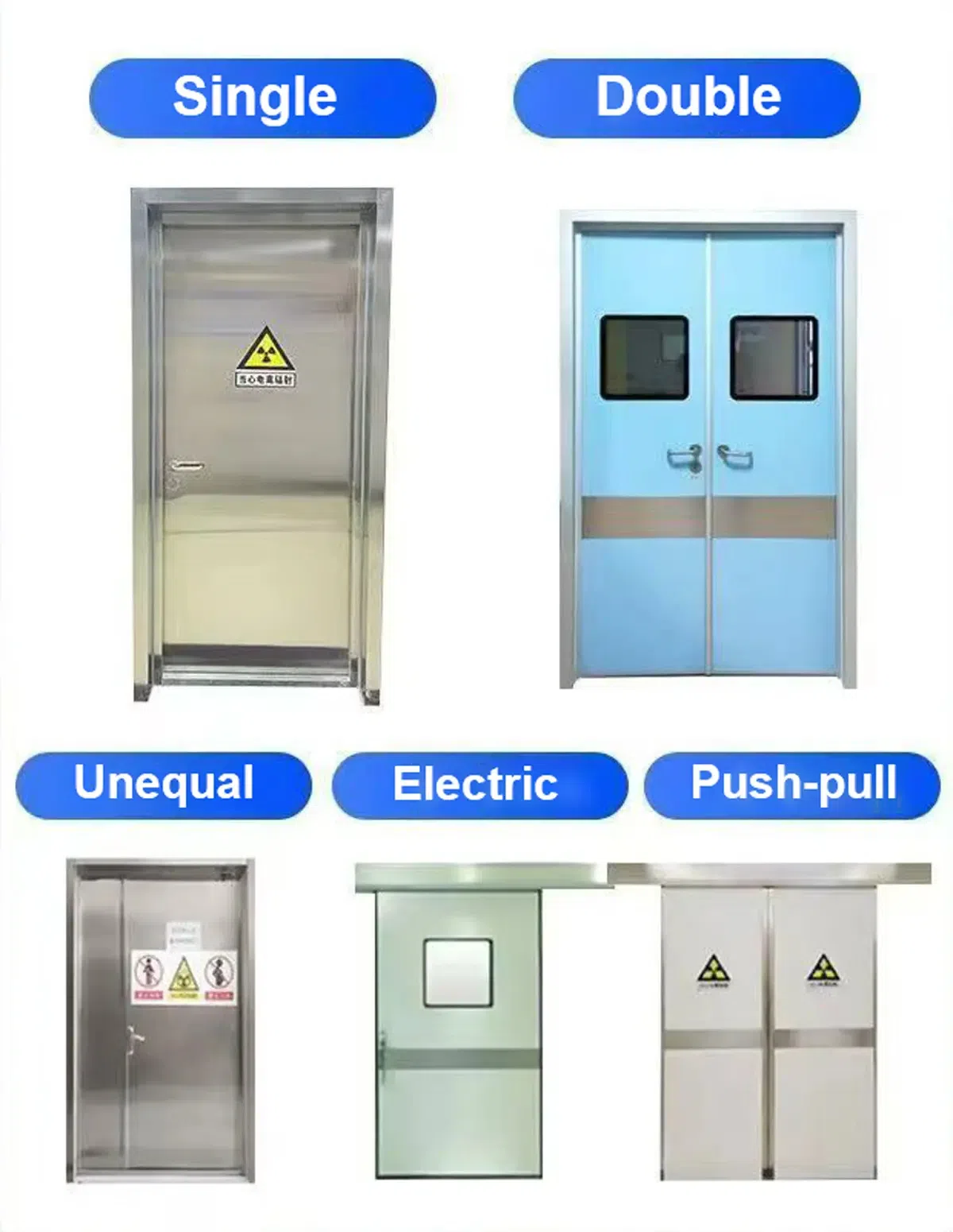 Puertas de plomo de dos hojas