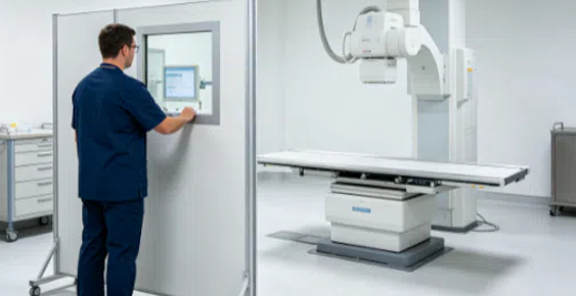 X-ray room shielding door