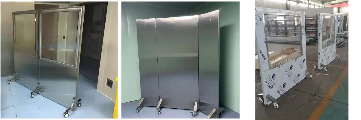 Pantalla de plomo en la sala de intervención